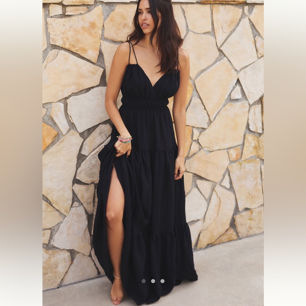 Hutch Tiered V-Neck Maxi Dress